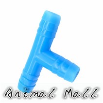 플라스틱 티 직경 8 mm 버드 토끼 마시는 급수기 파이프 블루 치킨 피팅 메추라기 피더 50 개