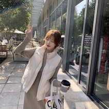 [레티고] 여성 폴라 집업 웰론 패딩 조끼