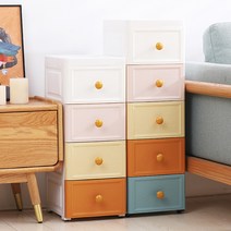 행운스타 혼합색 플라스틱 정리장 옷장 서랍장 CG116, 7층, 혼합색 46cm