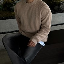 빠델 남녀공용 하찌 라운드 오버핏 니트
