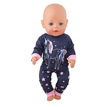 인형 귀여운 고양이 동물 상어 티셔츠 + 반바지 의류 세트 잠옷 미국 18 인치 소녀 인형 및 43cm 새로 태, 05 CL-0362-2
