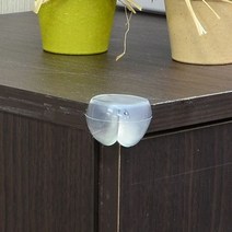 양면 테이프로 부착 고정 코너 모서리보호대 원형 1P 완충 사각모서리캡 기둥보호대 피스식