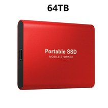 sshd ssd250gb ssd 휴대용 SSD 타입 C USB 3.1 4TB 6TB 30TB 하드 드라이브 2TB 외장 M.2 노트북 데스, 06 red 64TB, 한개옵션1