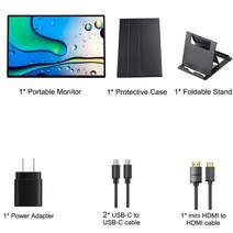 16 인치 2.5K 144Hz 휴대용 모니터 2560x1600 16:10 100 sRGB, [01] With case stand, [03] AU 플매트 카펫 러그