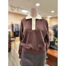 BCBG [올앤선드리] 블랑 니트 카라 맨투맨TS_ A2F8X412