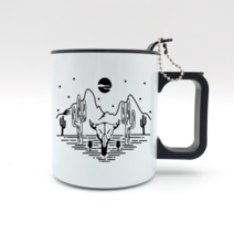 주문제작형 스텐머그컵 보온보냉 캠핑머그컵 선인장, 왼쪽