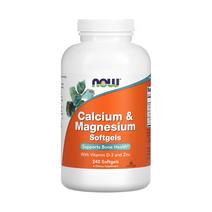 나우 푸드 - 칼슘 & 마그네슘 비타민D 3 및 아연 함유 소프트젤 240정