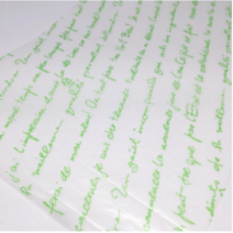 영문유산지인쇄(화이트 연두 오렌지) 20매/4가지색상/350x250mm/식품지/포장지, 화이트(20매)