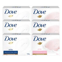 도브 화이트3개+핑크3개 뷰티바 90g 보습/세안/화장비누