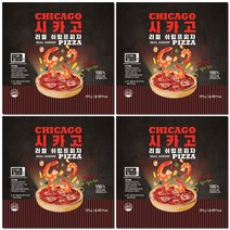 리얼 시카고피자 쉬림프 4판 세트, 4개, 375g
