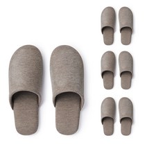 무인양품 MUJI 남녀공용 소프트 슬리퍼 4개 JKAB4A2S, 모카브라운