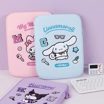 문구보따리 산리오 태블릿 파우치 11인치 아이패드 갤럭시탭 가방, 쿠로미