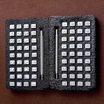 가죽공예 알파벳 숫자 스템프 영문 대소문자 각인세트, 글꼴6mm