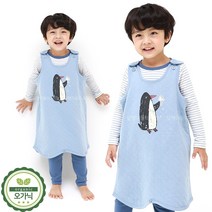 토토와모모 유아 아동 공용 수면 조끼 보온 실내복 /P아이스펭귄(삼중직)