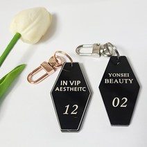 락커룸키링 번호키링 필라테스 미용실 휘트니스 병원 헬스장 자동차 전화번호키링 사물함 아크릴키링 주문제작전문, 양면각인, 로즈골드