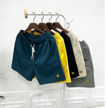 남녀공용 여름 밴딩 스판 스마일 패치 냉장고 반바지