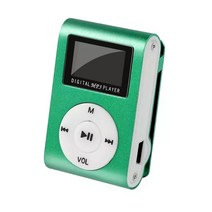 블루투스 MP3 레트로 감성 mini mp3 player 휴대용 클립 mp3 music player support 32gb micro sd tf card lcd screen, 초록