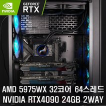 AMD 32코어 5975WX + RTX4090 2WAY 딥러닝 GPGPU AI 학습용 워크스테이션 서버 연구용 렌더링 PDWS-ATCWD4G2