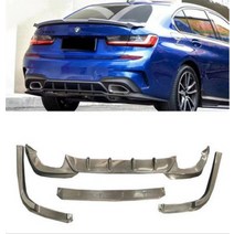 리얼 카본 파이버 범퍼 프론트 립 리어 디퓨저 사이드 스커트 bmw 3시리즈 g20g28 배기, 리어 디퓨저 c