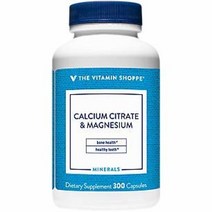 구연산 칼슘 및 마그네슘 300 캡슐 The Vitamin Shoppe USA 미국, 300 Count (Pack of 1)