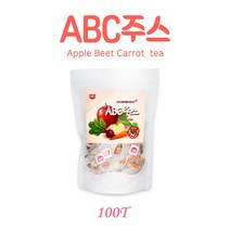 에이비씨주스 ABC주스 차 삼각티백 사과당근비트주스 국내산 건조사과 레드비트뿌리 건당근 몸신 가루 비율 효능 100티백, 1개