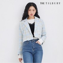 더틸버리 메탈 더블 체크 크롭 재킷 TN3N0JK04
