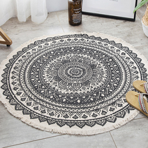 특이한 거실러그 거실카페트 안마의자러그 둥근 120cm