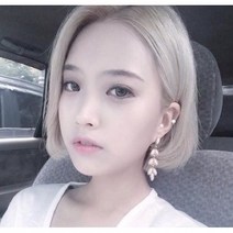 보브 숏커트 단발 가발, 라이트브라운