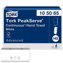 Tork PeakServe 연속 페이퍼 핸드 타월 화이트 H5 대량, 12×410매