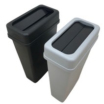 업소용 카페용 병원용 악취차단 양문형 뚜껑 틈새활용 슬림 휴지통, 50L, M형뚜껑포함, 회색