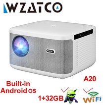 프로젝터 홈시어터 WZATCO A20 HD 스마트 디지털 LED 비디오 홈시네마 LCD, 중국
