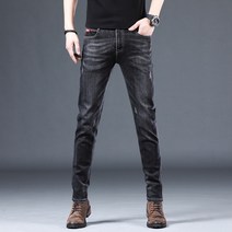 DFMEI 청바지 남자 춘추 남자 스키니 슬림 스판 캐주얼 긴바지 남