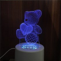 3D 모기퇴치등 usb광촉매 모기퇴치기 무음자조명 가정용 모기잡기 회사 경품, 사랑 곰 (모기 킬러)