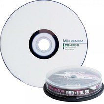 밀레니엄 DVD R 더블레이어 8배속 8.5GB [케익/10매]