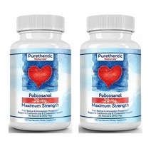 Purethentic Natural 폴리코사놀 20mg 100정 x2 HDL 콜레스테롤 사탕수수효능