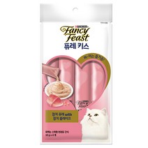 퓨리나 *3개묶음 팬시피스트 퓨레키스 참치&참치플레이크 10g 4개입 [반려묘짜먹는간식], 1개