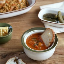 도자기 스프 시리얼 덮밥 계란찜 그라탕 볼 보울 그릇, 5.75인치, 그린