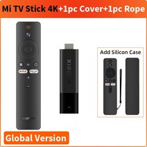 Xiaomi-Mi TV 글로벌 안드로이드 쿼드 코어 돌비 DTS HD 1GB RAM 8GB 구글 어시스턴트 넷플릭스, 5.EU Plug - 4K Add Black Cover, 없음