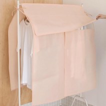 먼지 방지 벨크로 행거 가리개 덮개 가림천 옷덮개 행거커버 커버 옷행거덮개 옷장커버 의류커버 가림막, 베이지