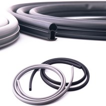 윈드키퍼 TPV 현관문 방음 방풍 몰딩 틈새 고무패킹 블랙 그레이 1세트, 3개