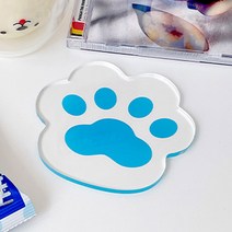 곰돌이 발자국 베어포 아크릴코스터 5colors, 블루