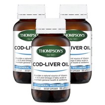 호주 톰슨 Thompsons Cod Liver Oil 코드리버오일 대구간유 100캡슐, 3팩