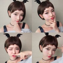 컷트가발 숏헤어 귀여운가발 2023897EA qua8007*853085682Aw, 1, 세이렌-밀크_망X, 본상품선택