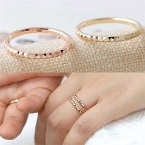 오노마 오노마 ONM 14K 로즈골드 골드 할로우 삼각 컷팅 금 반지 13호 (9594777)