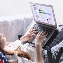 각도 조절 관절 누워서 침대 노트북 받침대 각도조절 패드 15인치 회사용 13인치 거치대 17인치 스탠드, 2-2)노트북거치대[플러스]핑크