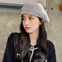 Ogfaour 베레모자 여성 봄가을 인플루언서 빈티지한 얼굴 연출 얇은 팔각보동모 화가모자 A22101007