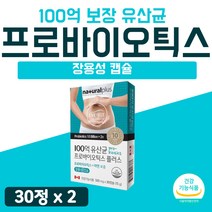캐나다 직수입 장용성 비피더스균 유산균 100억 프로 바이오 틱스 스틱 신바이오 프리 식약처 인증 캡슐 모유 유래 가세리 100억CFU 보장 아연 면역 2개 60캡슐 약 2개월