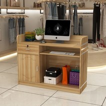 매장 업소용 카운터 입식 테이블 계산대 프런트 캐비닛 안내데스크, 라이트호피  + 120x38x90cm