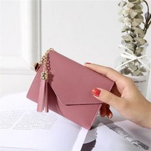 20대 여성 학생 반 지갑 가죽 카드 미니 동전 봄과 여름 짧은 휴대용 트렌드 하트 모양의 펜던트 간단한 패션 다기능 라이치