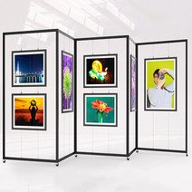 작품 전시대 가벽 이동식 미술 진열 프레임 랙 스탠드, 8각주형 80x180